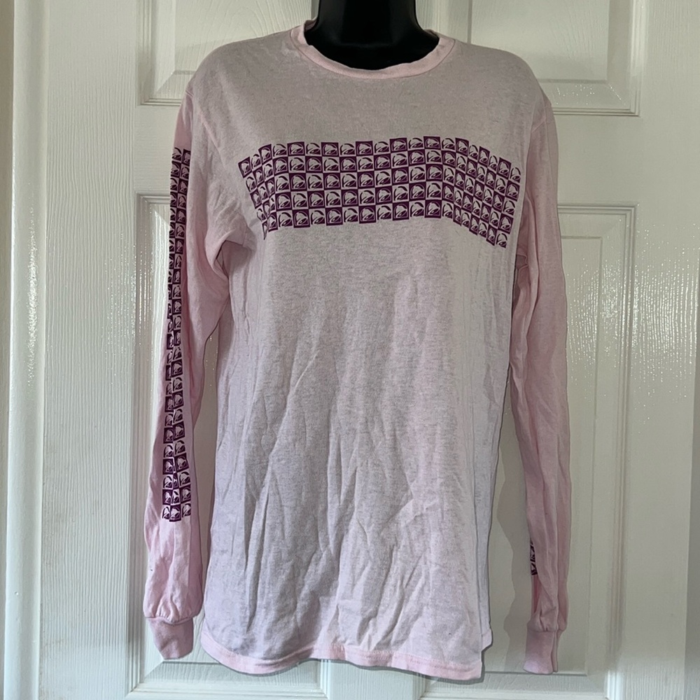 Taco Bell Small Pink Long Sleeve Shirt EUC